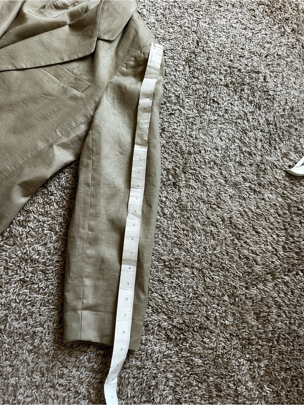 Classiques Entier Petites 100% Linen Blazer Taupe M - Picture 7 of 10